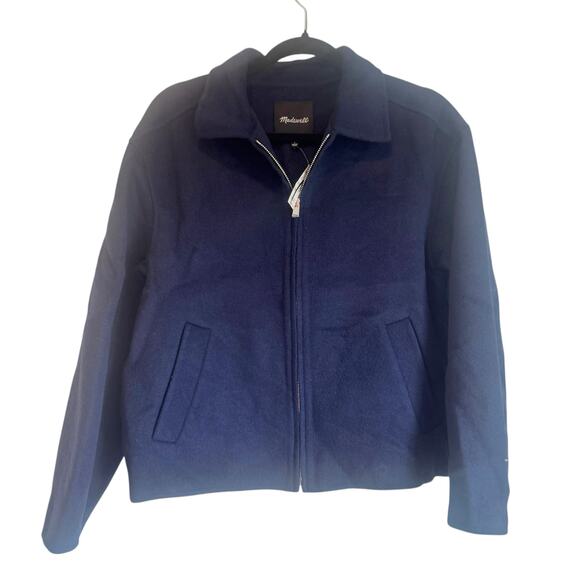 Madewell Double-Faced Rounded-Sleeve Jacket Long Sleeve True Midnight Size S NWT - Picture 8 of 12